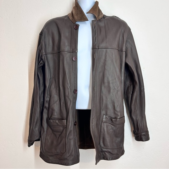 Bardelli Beverly Hills Vtg Men's Brown Suede Leather Reversible Jacket Size M - Picture 5 of 12